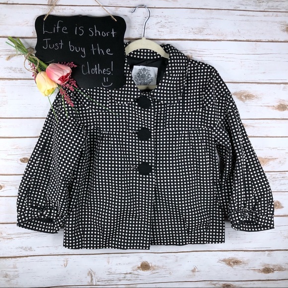 BB Dakota Jackets & Blazers - BB Dakota polka dot lightweight 3/4 sleeve blazer